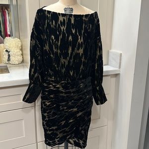 Zara velvet and metallic dress size small